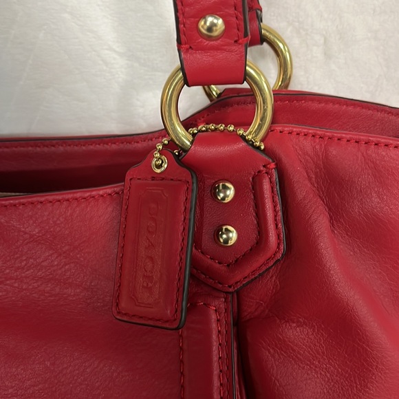 NEW RED Coach Campbell Belle Leather Carryall - NWT - Picture 11 of 12
